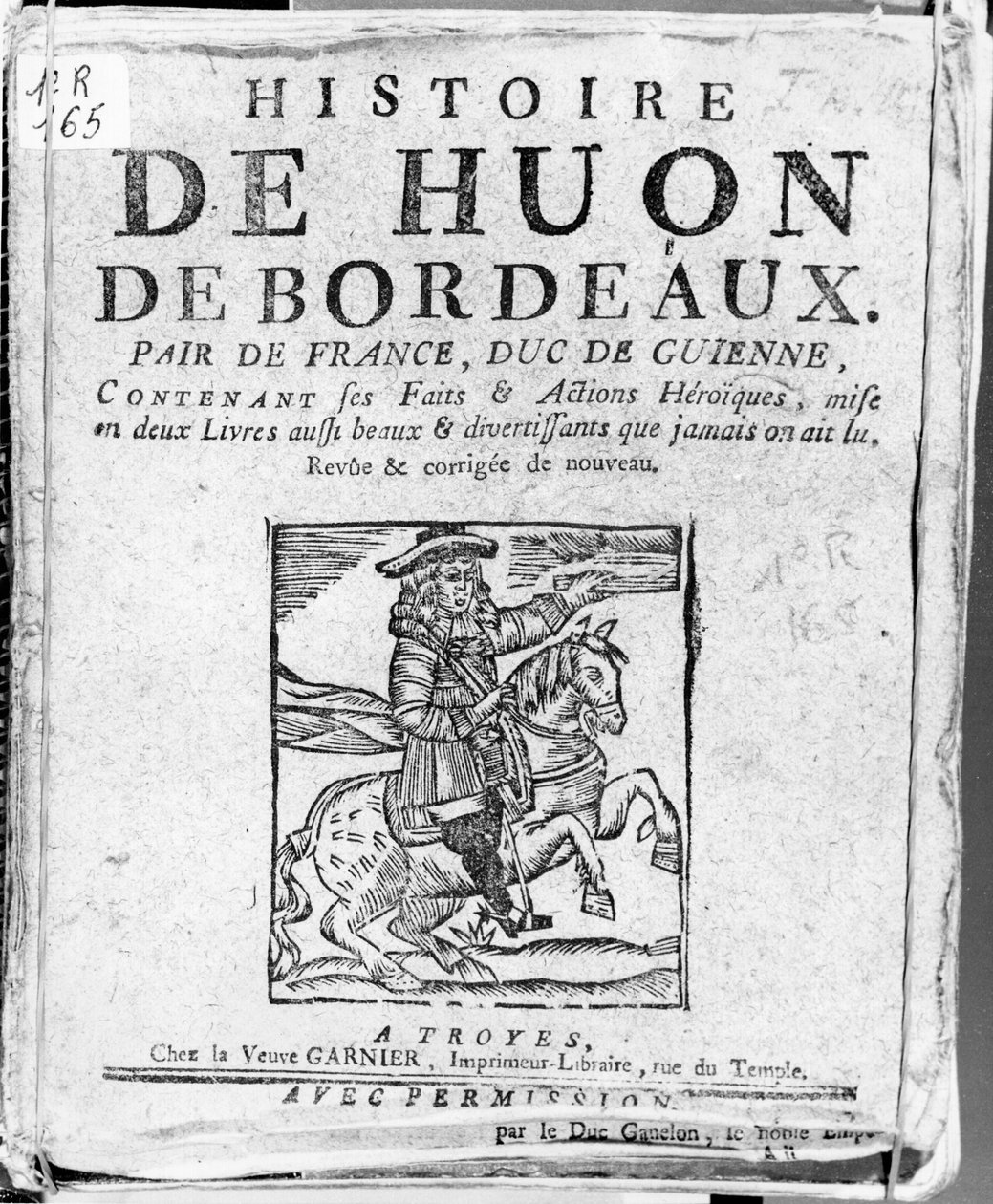 Storia di Huon de Bordeaux, pari di Francia e duca di Guyenne, Bibliotheque Bleue, Troyes da French School