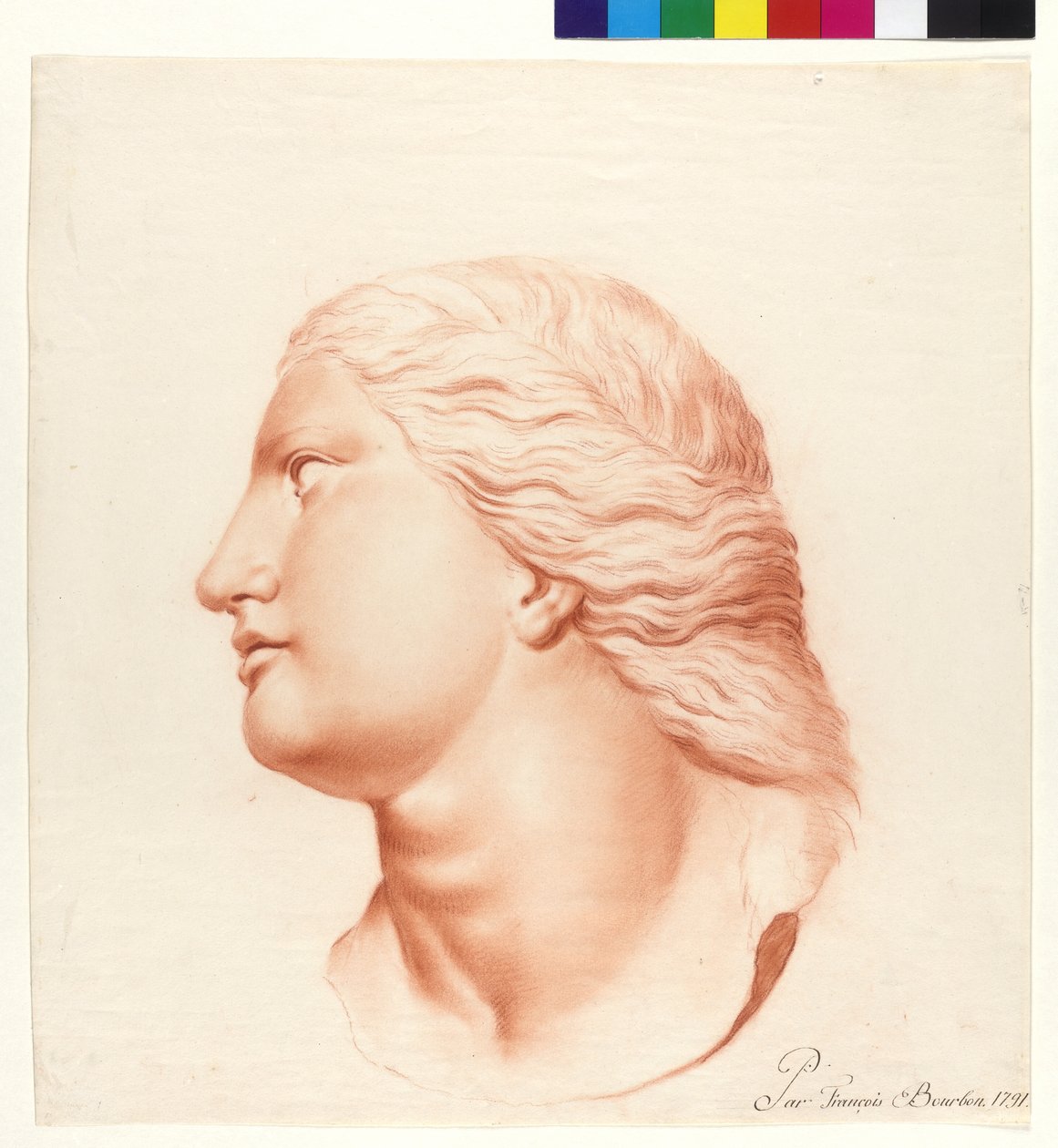 Studio basato su statua (figlia di Niobe) da French School