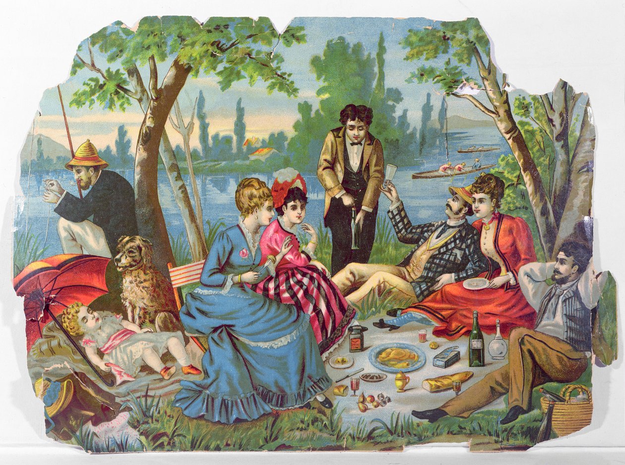 Picnic estivo lungo il fiume da French School