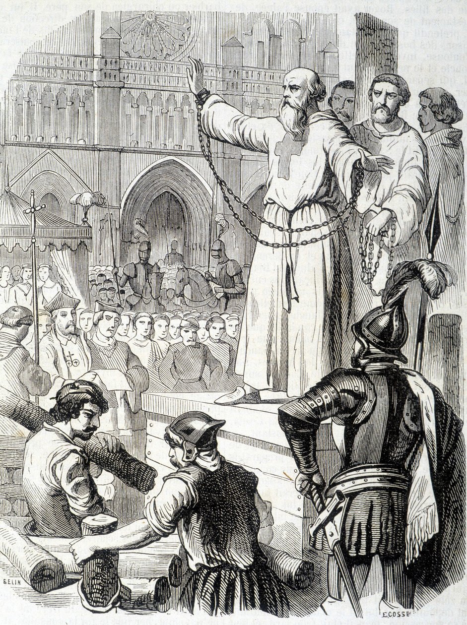 Supplice dei Templari (1314) - in "Histoire de France" di L.-P. Anquetil da French School