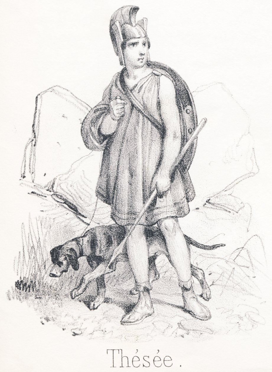 Teseo: Figlio di Egeo, re di Atene, e di Etra. Liberò Atene da un mostro chiamato Minotauro da French School