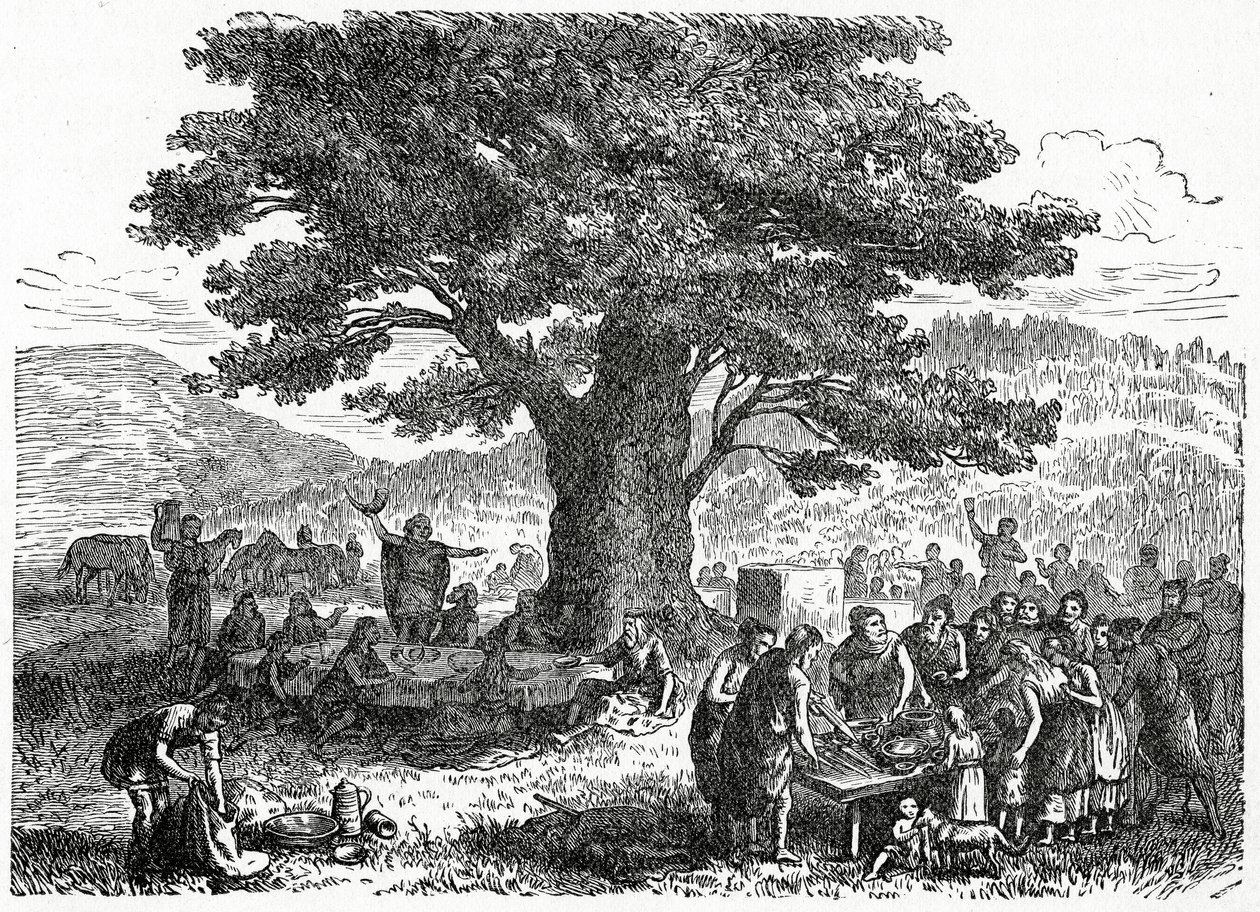 Teutoni in vacanza, c.1882 da French School
