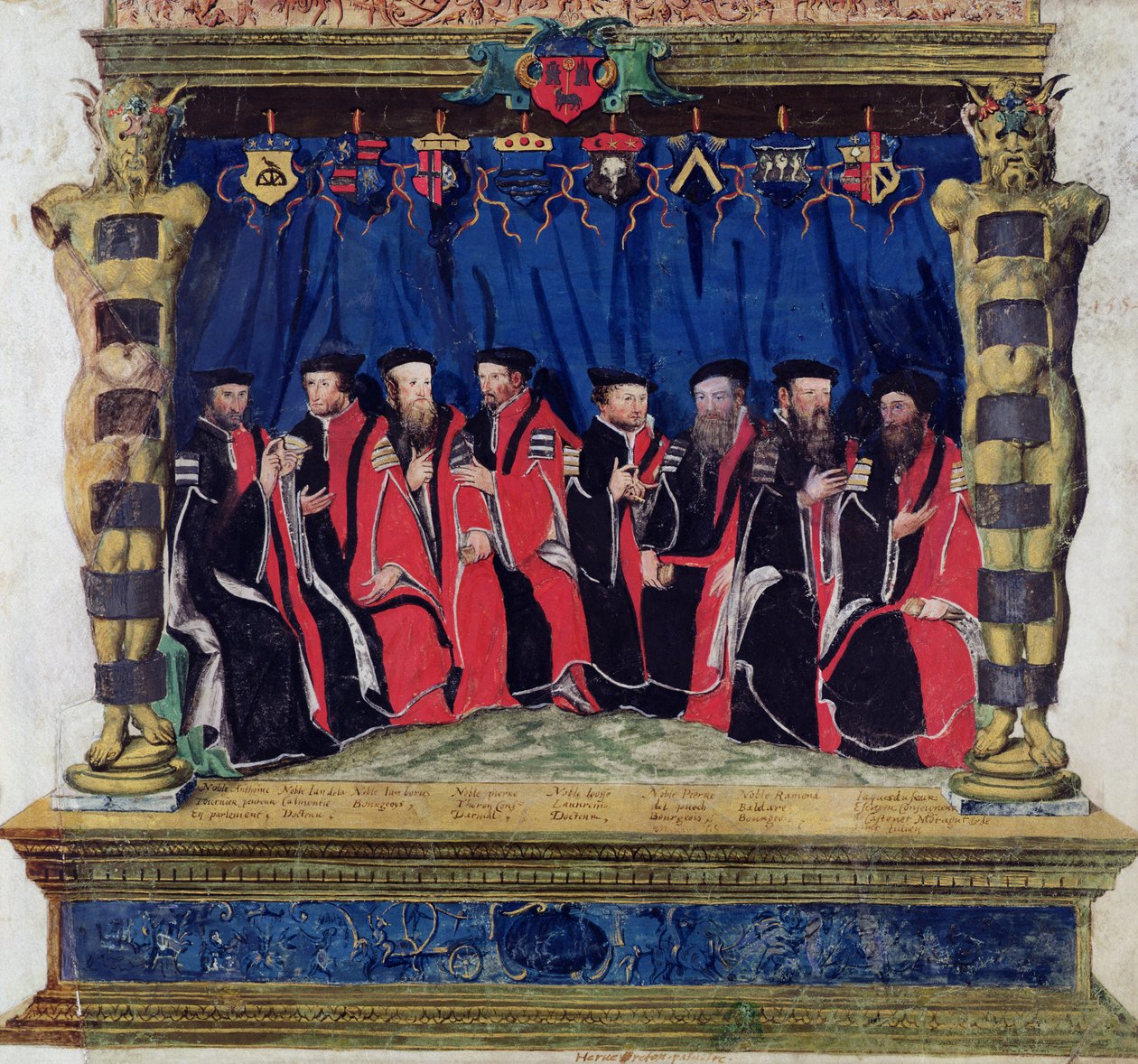 Gli Anziani di Tolosa, 1554-55 da French School