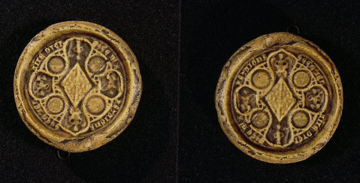 Il Sigillo Araldico di Jeanne de Penthievre, Duchessa di Bretagna e Contessa di Goello, 1369 da French School