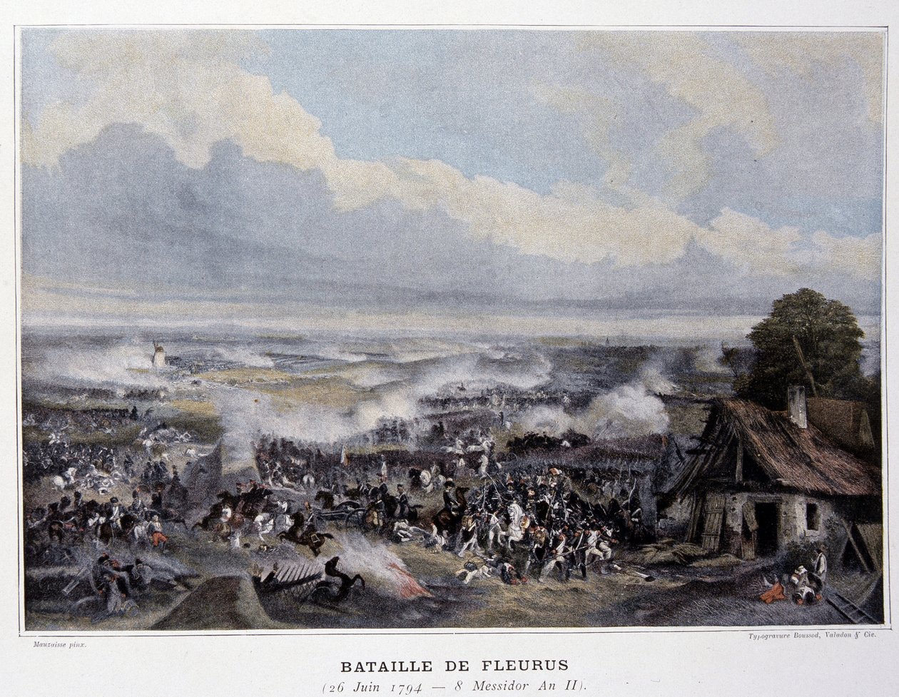 La Battaglia di Fleurus nel 1794 - in "Battles Napoleonic", fine XIX secolo da French School