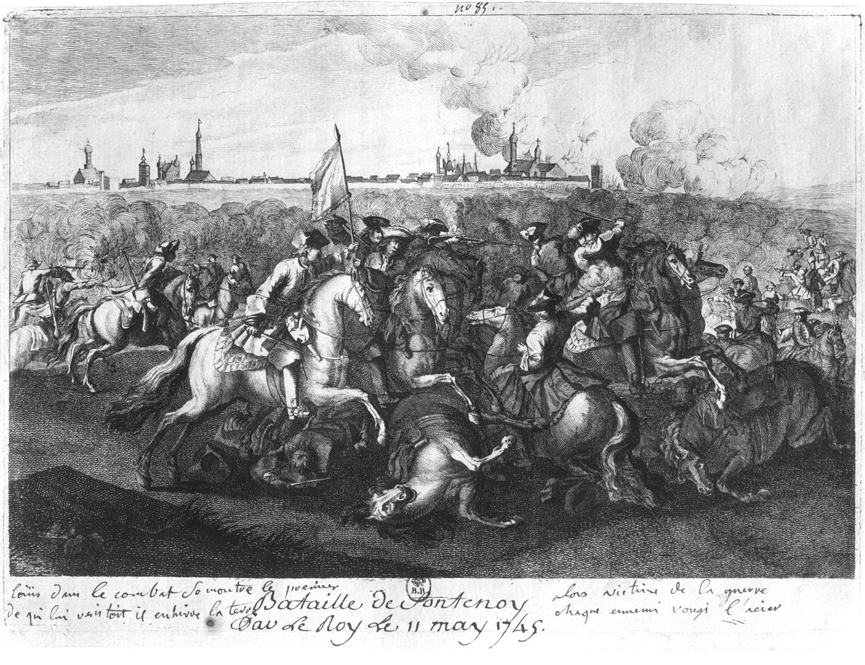 La Battaglia di Fontenoy, 11 maggio 1745 da French School