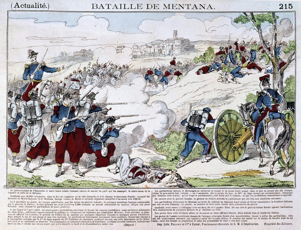La Battaglia di Mentana il 3 novembre da French School