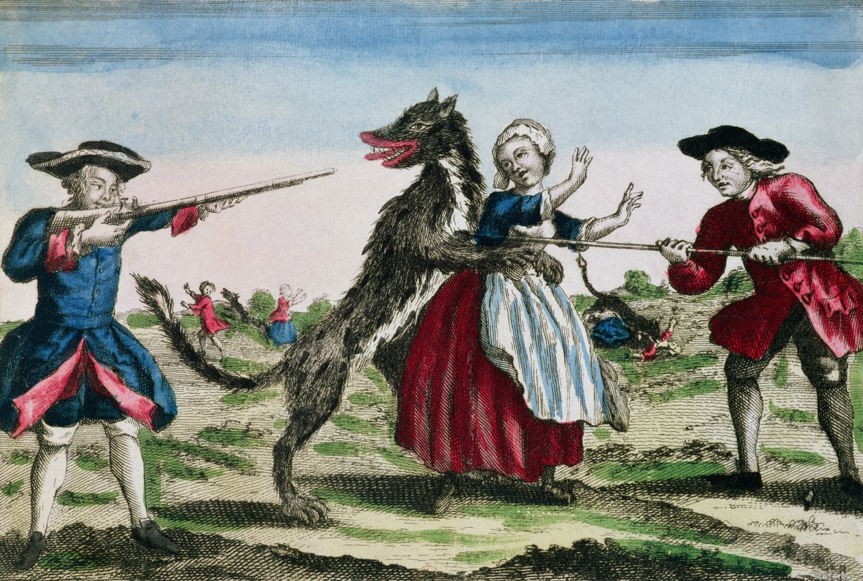 La Bestia del Gévaudan, pubblicata da Basset, 1764 da French School
