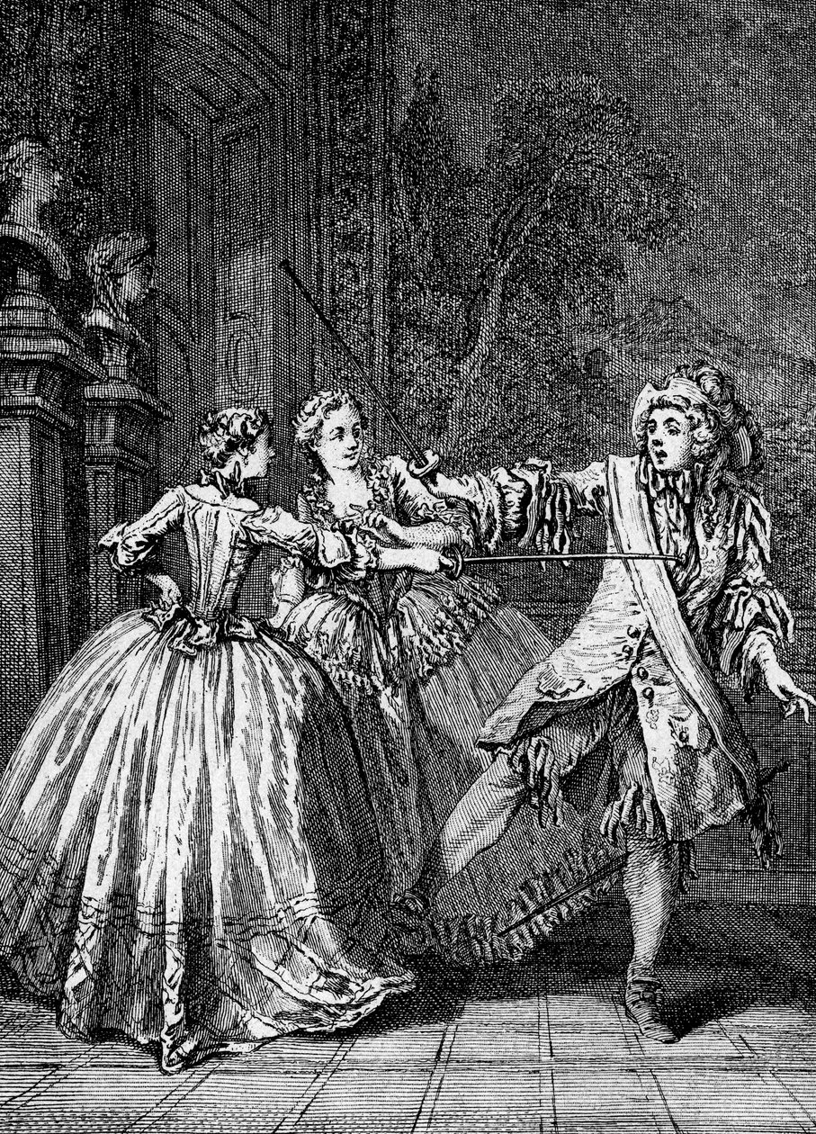 Il borghese gentiluomo, illustrazione da un libro di opere di Molière, 1896 da French School