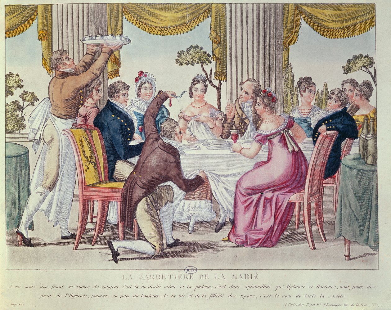 La giarrettiera della sposa, c.1820 da French School