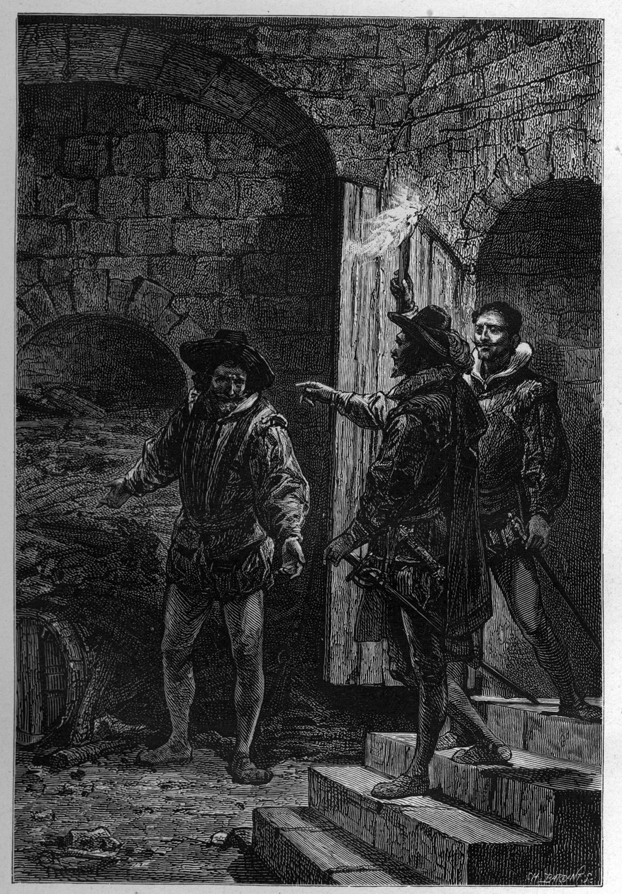 La cattura di Guy Fawkes - Arresto di Guy Fawkes (Guido Falxius, noto come John Johnson, cattolico inglese) da French School