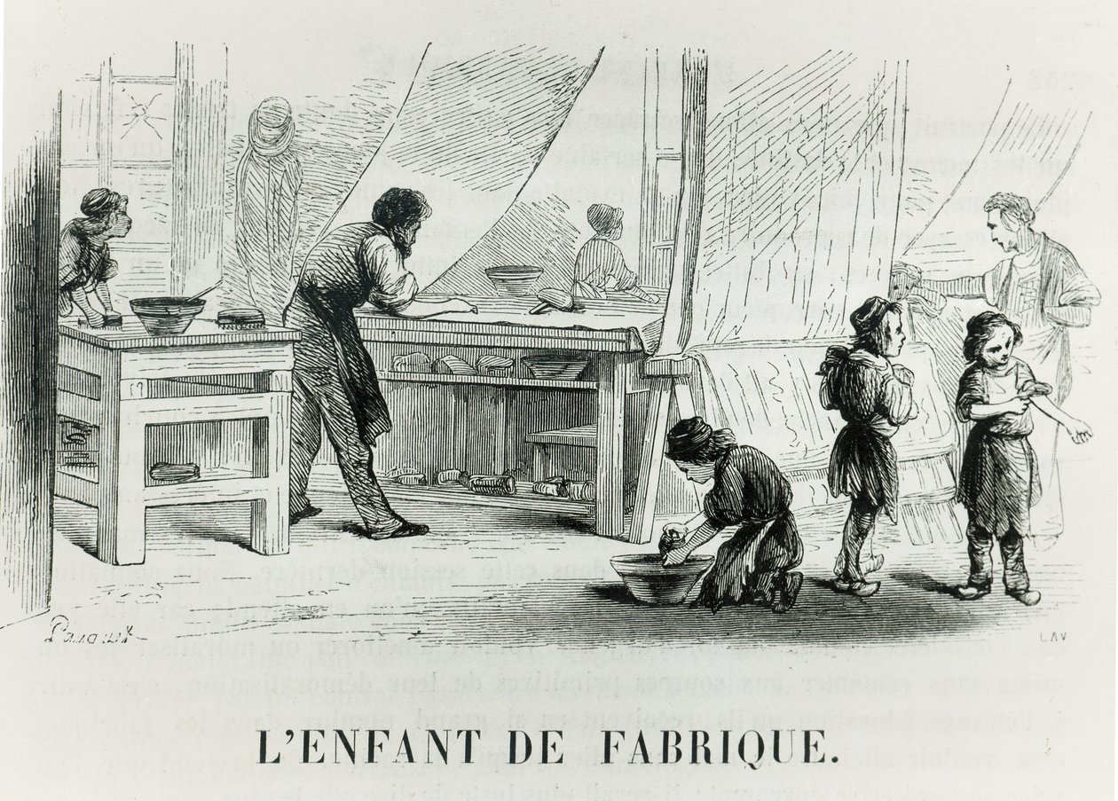 Il bambino della fabbrica, c.1842 da French School
