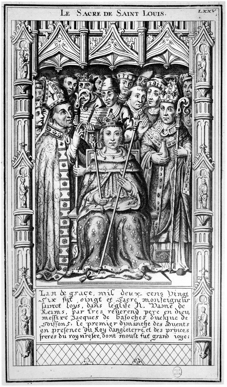 La consacrazione di San Luigi nel 1226 da French School