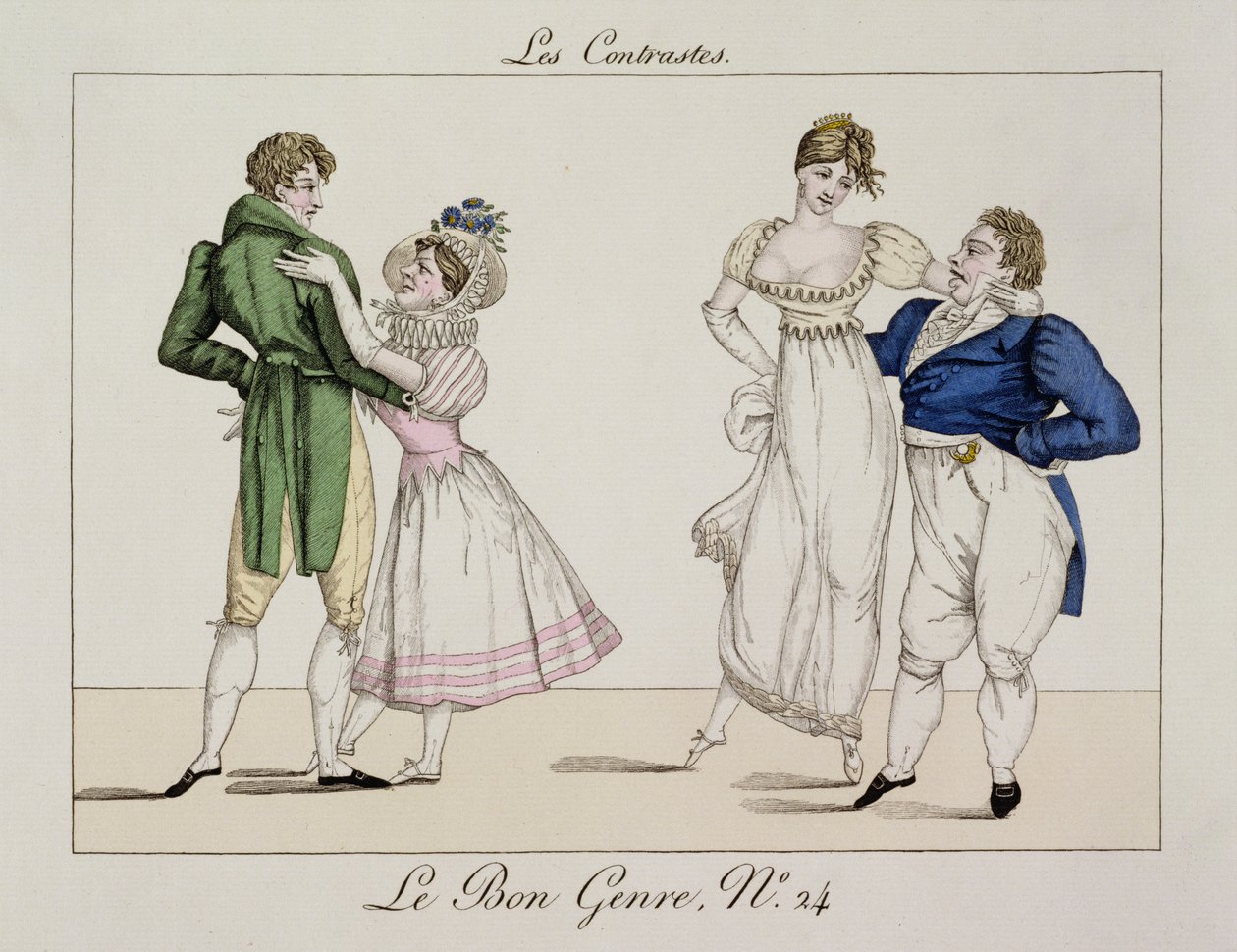 I Contrasti, tavola 24 da Le Bon Genre, 1811 da French School