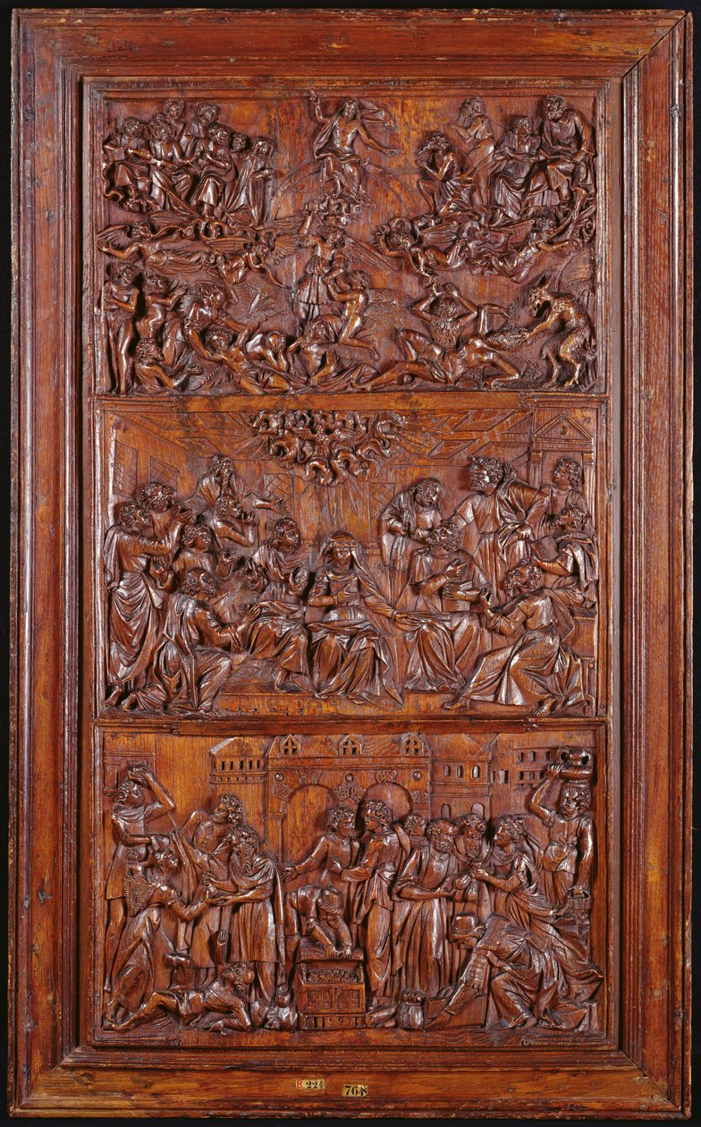 Il Credo, Pannello III: Il Giudizio Universale, Pentecoste e la Comunione dei Santi, 1587 da French School