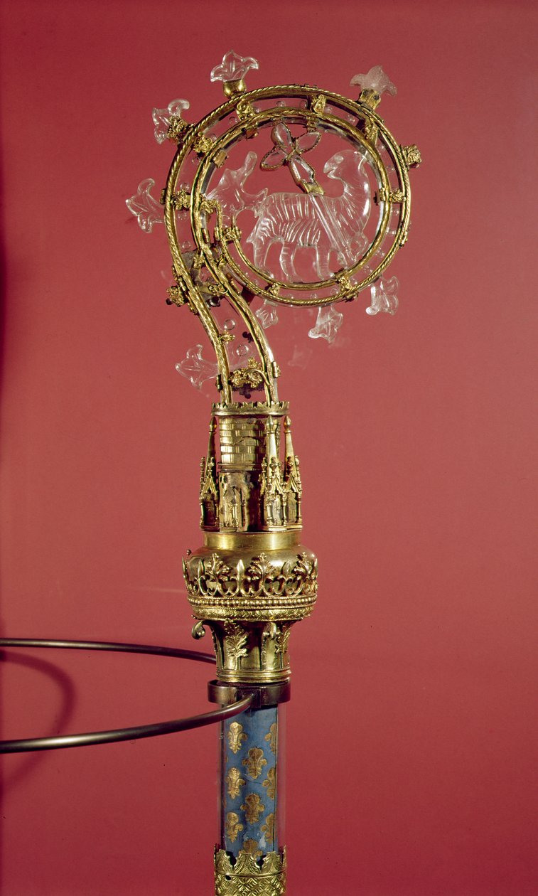 Pastorale delle badesse del convento cistercense Abbaye du Lys (argento dorato e cristallo di rocca) da French School