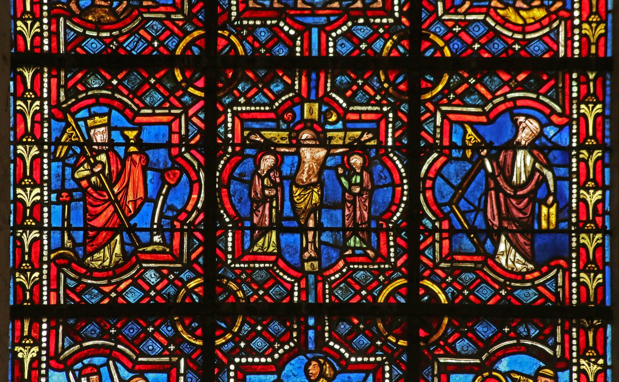 La crocifissione tra la Chiesa e la Sinagoga da French School