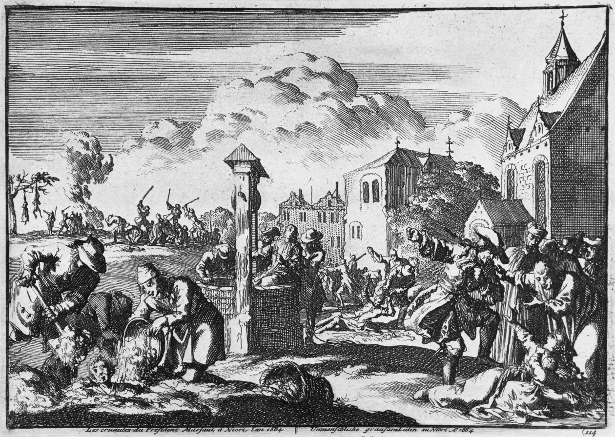 La crudeltà del Presidente Marsaut a Niort contro i protestanti, 1684 da French School
