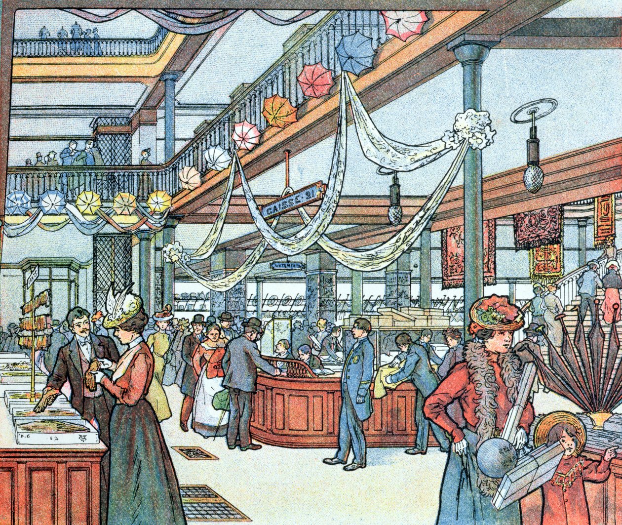 Il grande magazzino, illustrazione da Cours Schweiter, c.1900 da French School