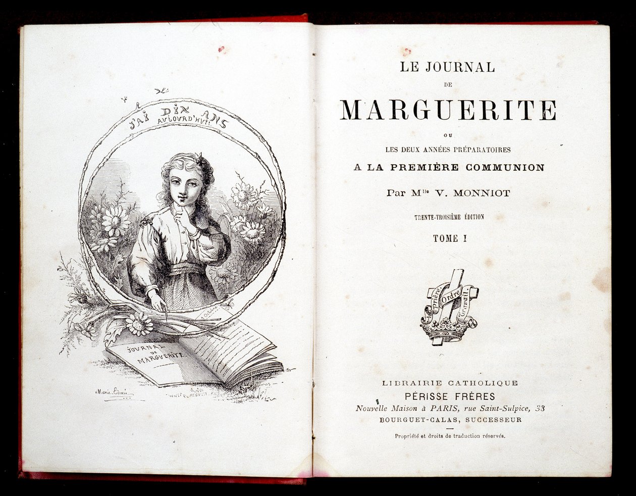 Il diario di Margherita o i due anni di preparazione alla prima comunione di Miss V. Monniot da French School