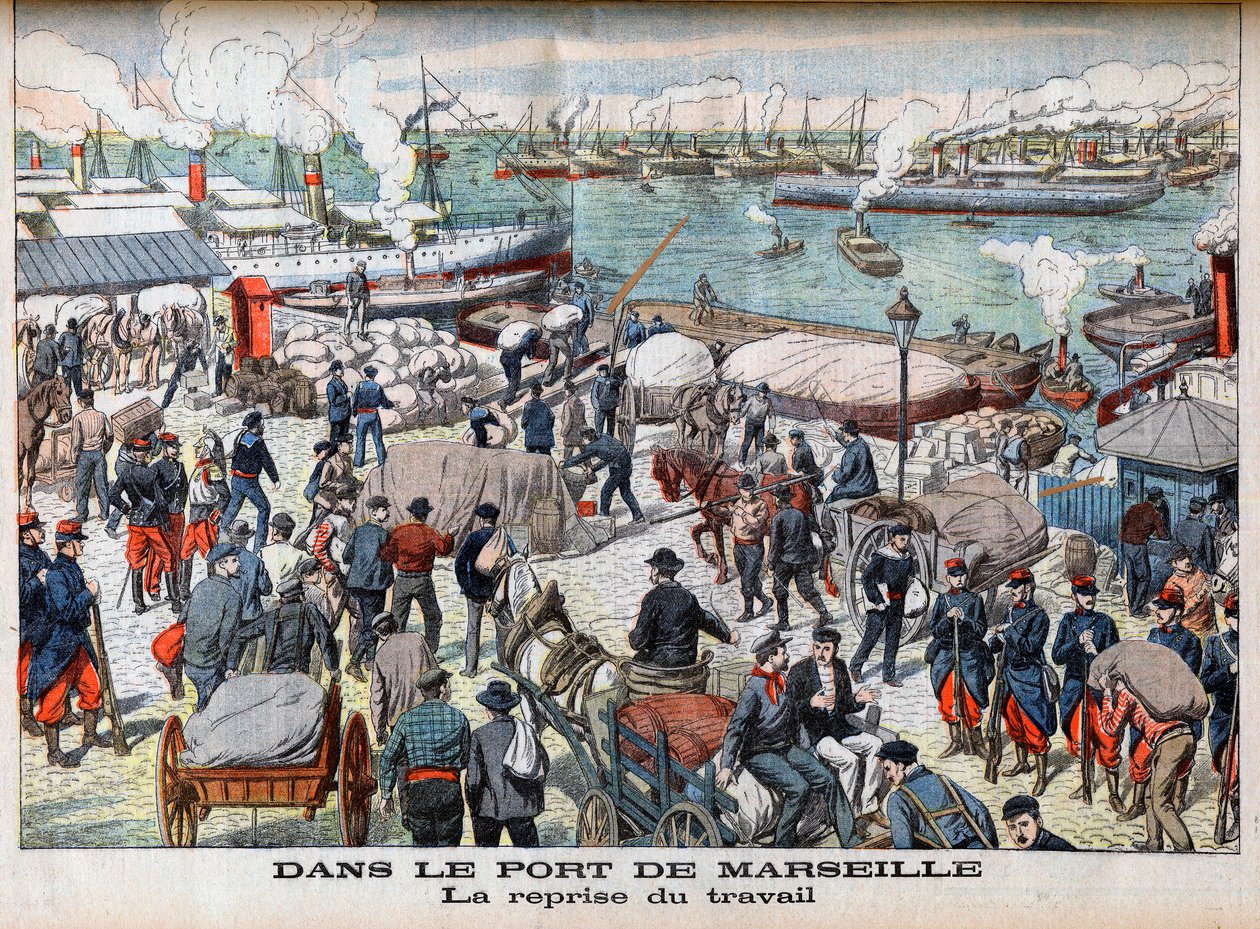 La fine dello sciopero a Marsiglia, illustrazione da 