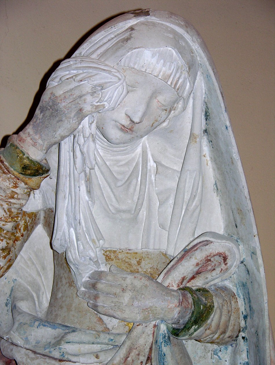 La sepoltura, dettaglio di una santa da French School