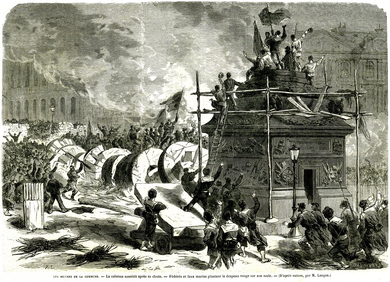 La caduta della colonna Vendome da French School