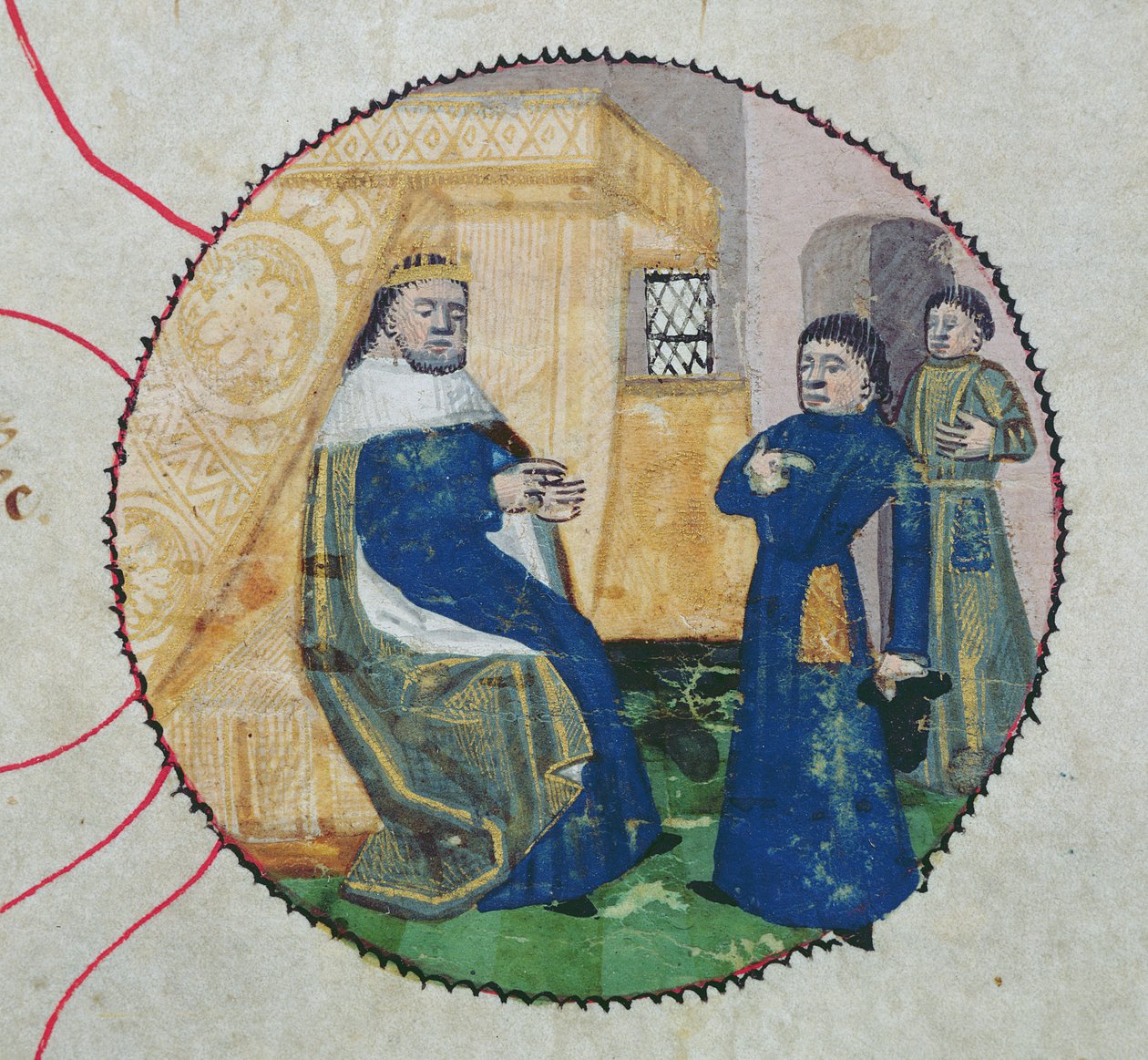 La genealogia di Carlo V e Carlo VI, dettaglio di Carlo VI da French School