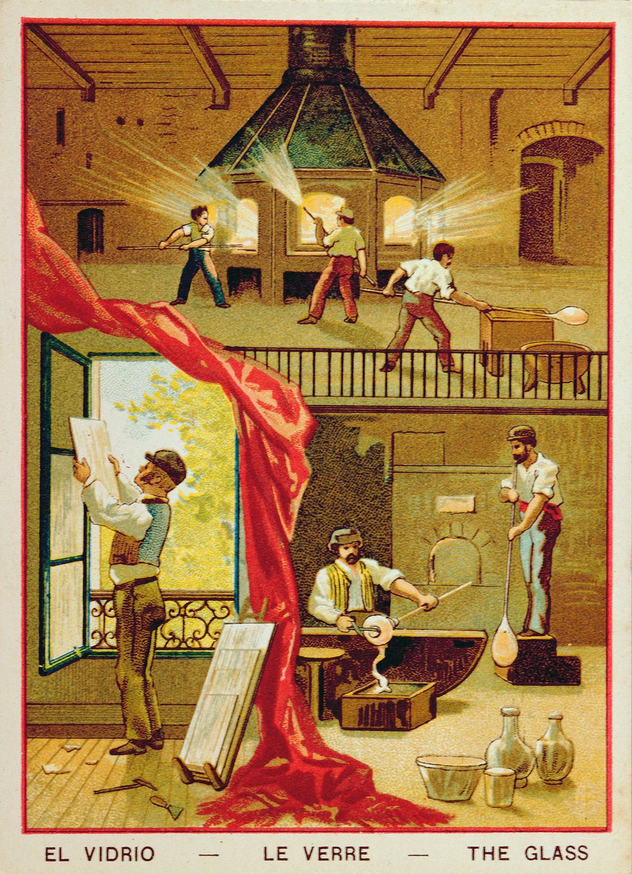 Il bicchiere, illustrazione da un libro per bambini da French School