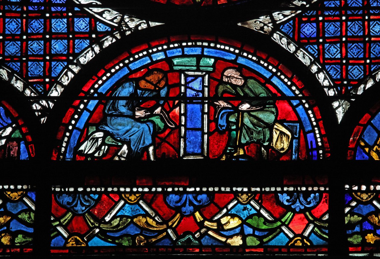 La finestra del Buon Samaritano: i donatori - calzolai da French School