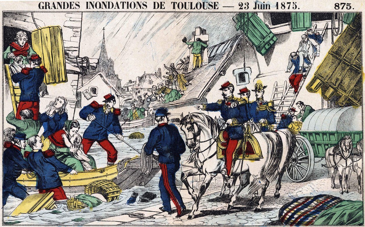 Le grandi inondazioni di Tolosa il 23 giugno da French School