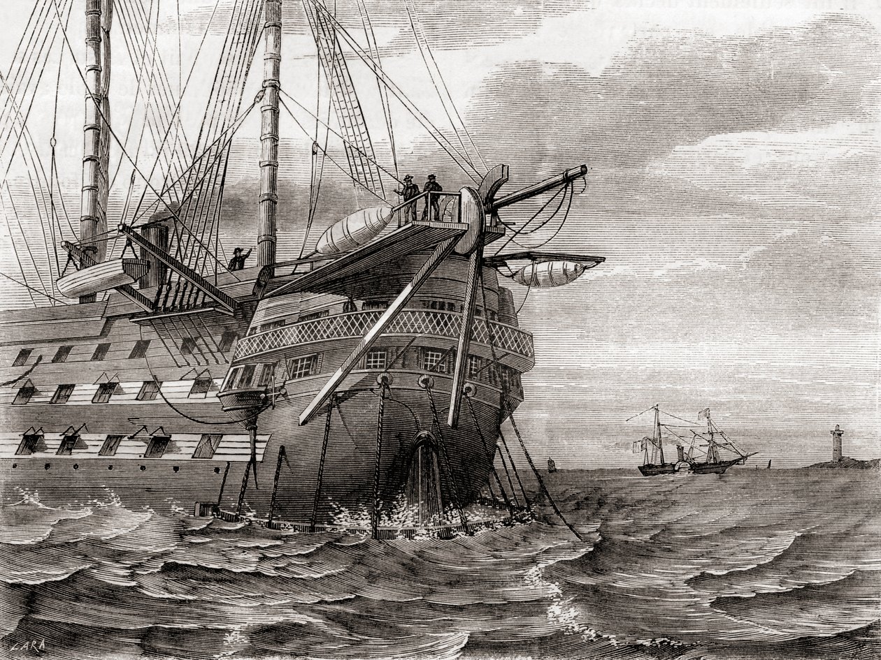 La HMS Agamemnon posa il cavo telegrafico transatlantico, 2 agosto da French School