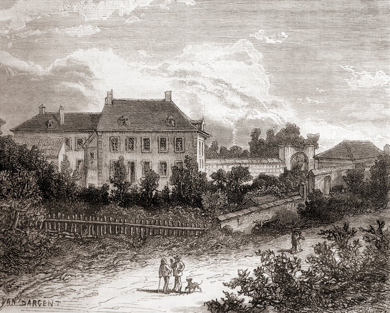 La casa a Gras, vicino a Chalon-sur-Saône, Francia, dove l