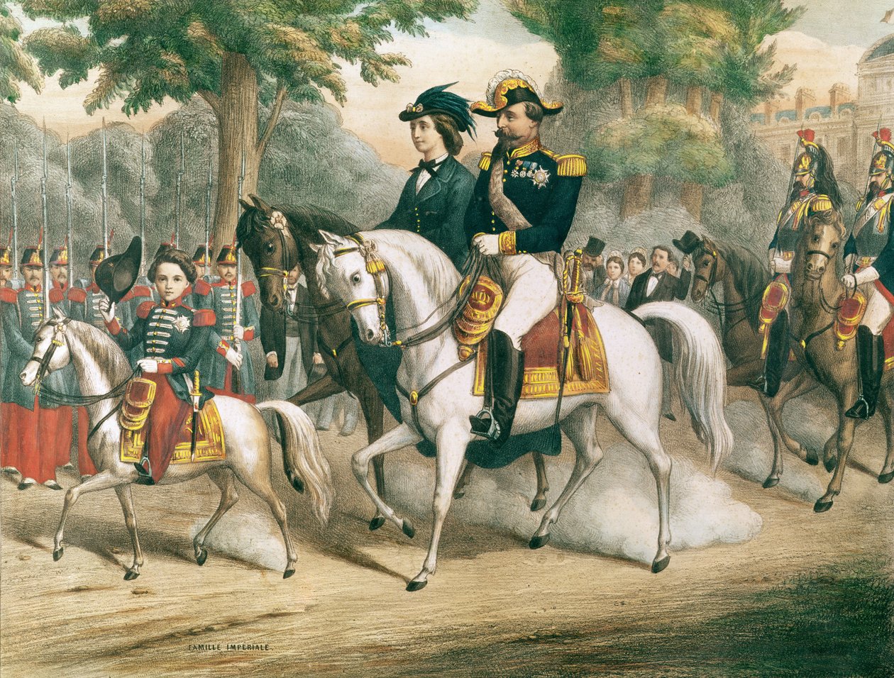 La famiglia imperiale a cavallo da French School