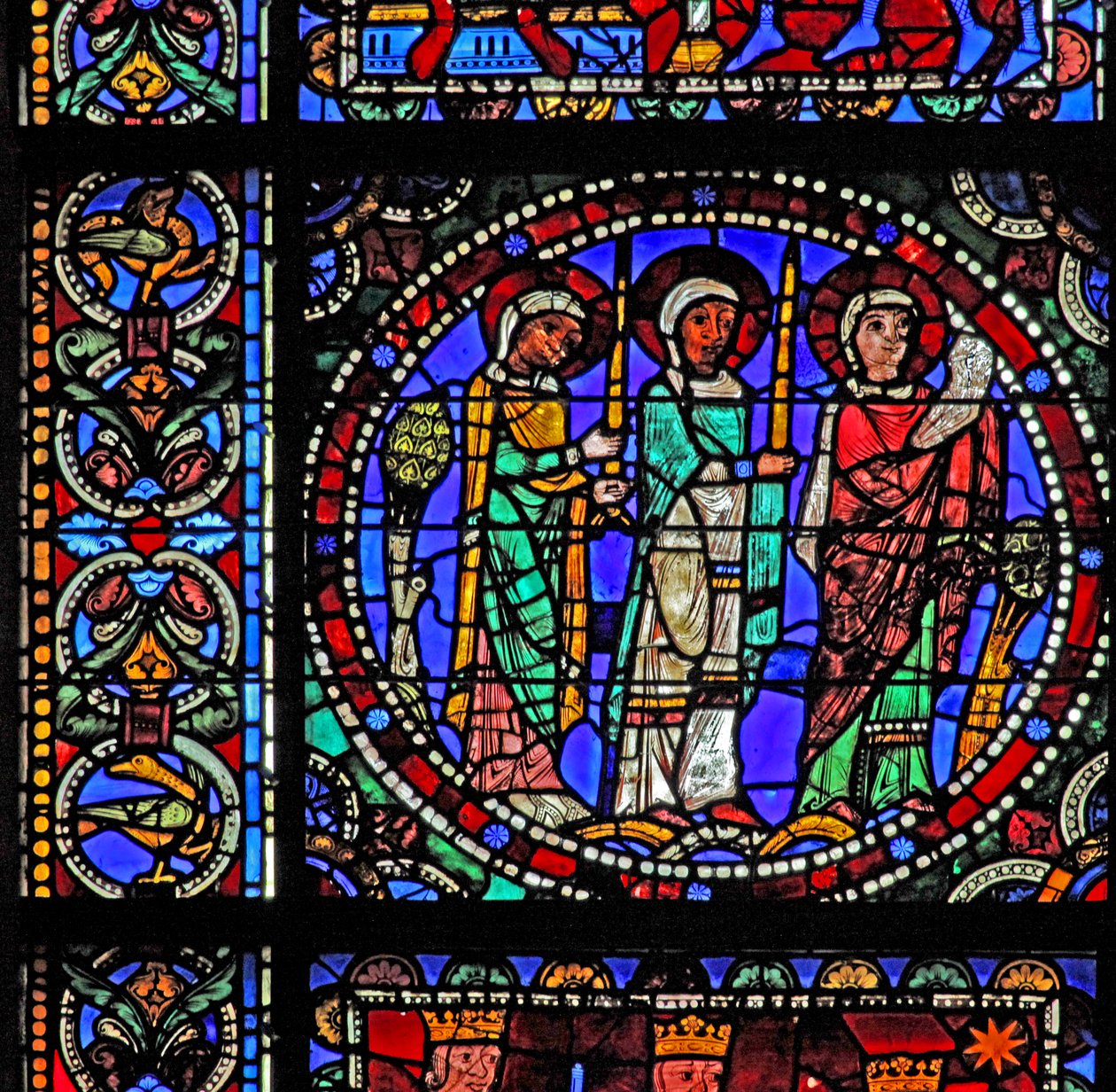 La vita di Cristo: Tre santi alla Presentazione al Tempio da French School