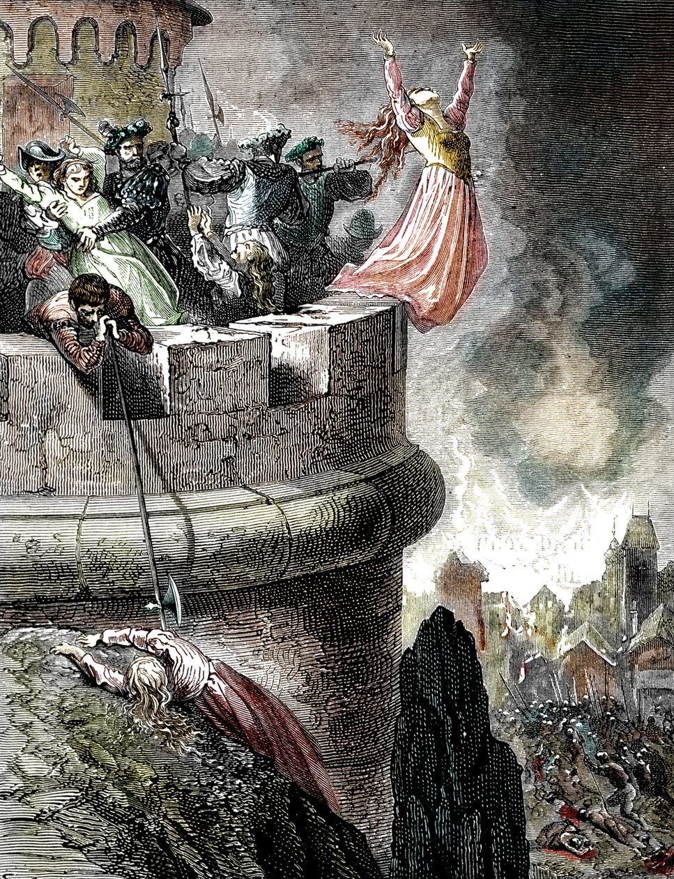 Il massacro dei Valdesi di Mérindol nel 1545, 1866 da French School