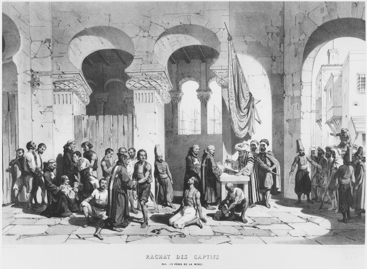 I Padri della Misericordia riscattano i prigionieri in Algeria, c.1830-40 da French School