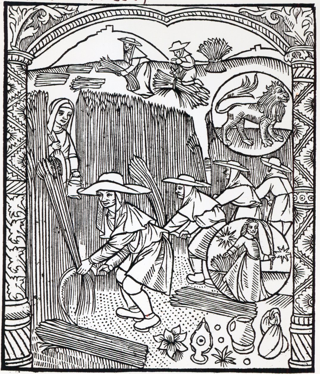 Il mese di agosto, da un calendario dei pastori, 1496 da French School