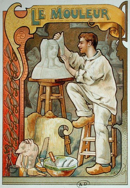 Il modellatore, illustrazione da un libro sui mestieri, c.1899 da French School