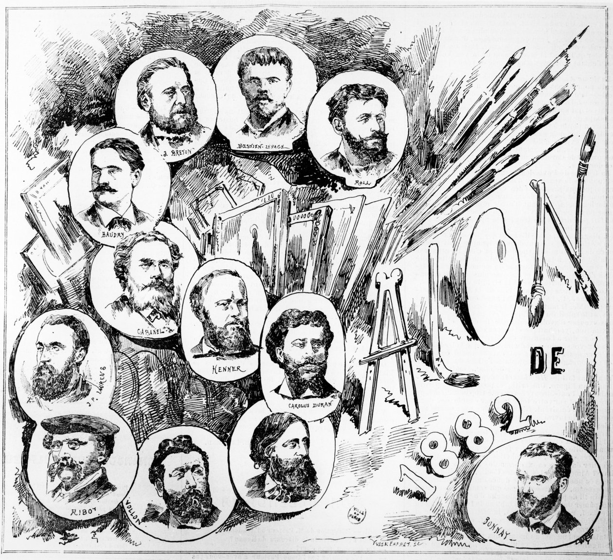 Il Salon di Parigi del 1882 da French School