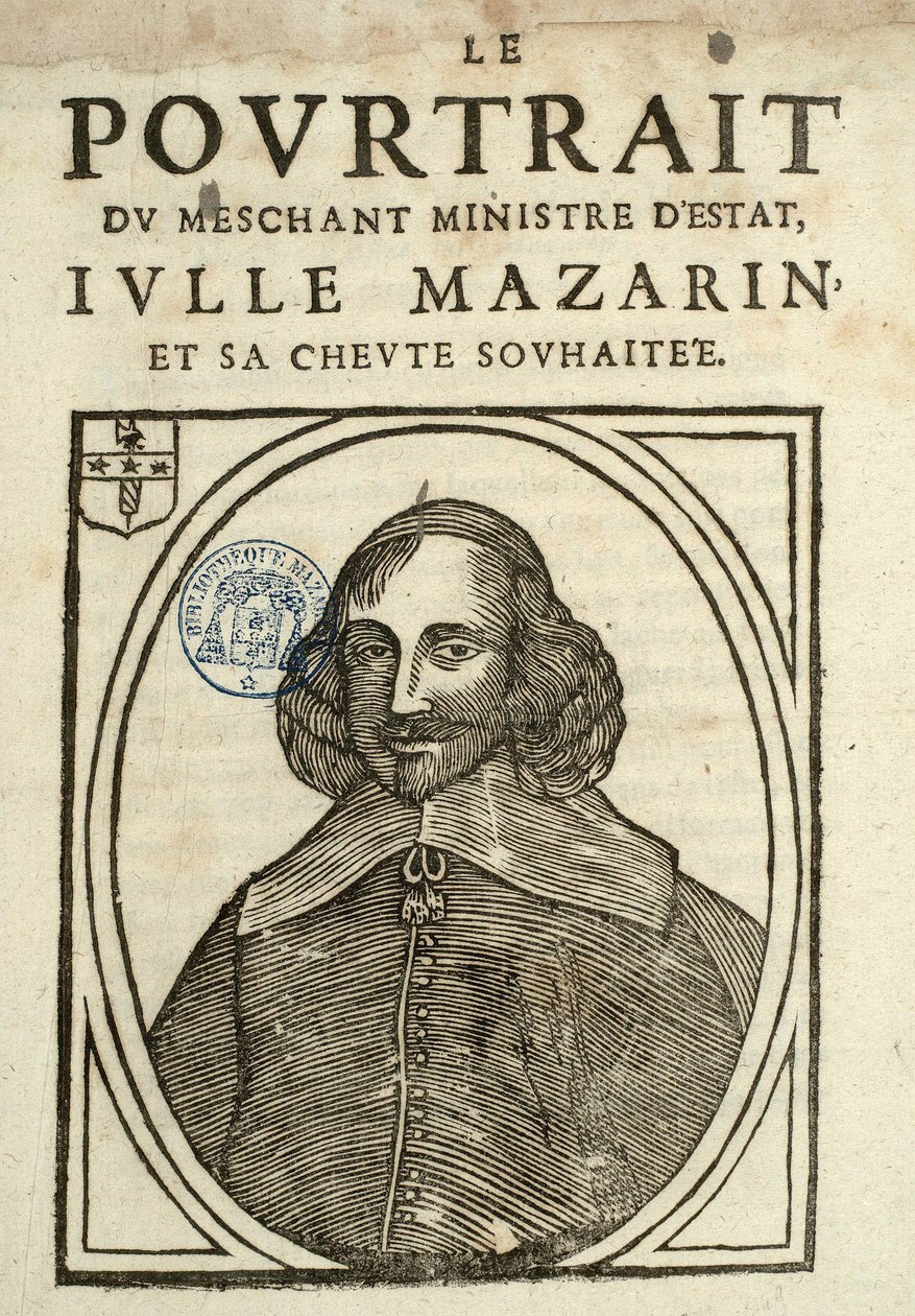 Il Ritratto del malvagio Ministro di Stato, Iulle Mazarin e il suo desiderato diavolo, Pamphlet Politico sotto la Fronda da French School