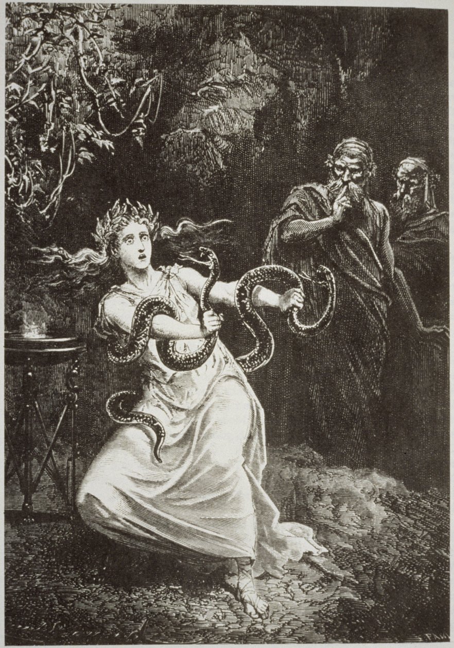La Pizia, da LHistoire de la Magie di Paul Christian, illustrato in Storia della Magia, pubblicato alla fine del XIX secolo da French School