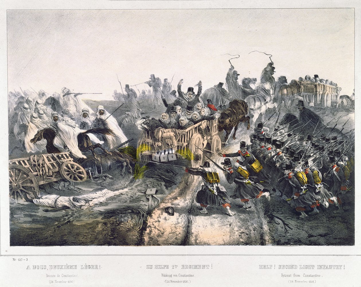 La ritirata dei francesi da Costantino il 24 novembre 1836 da French School