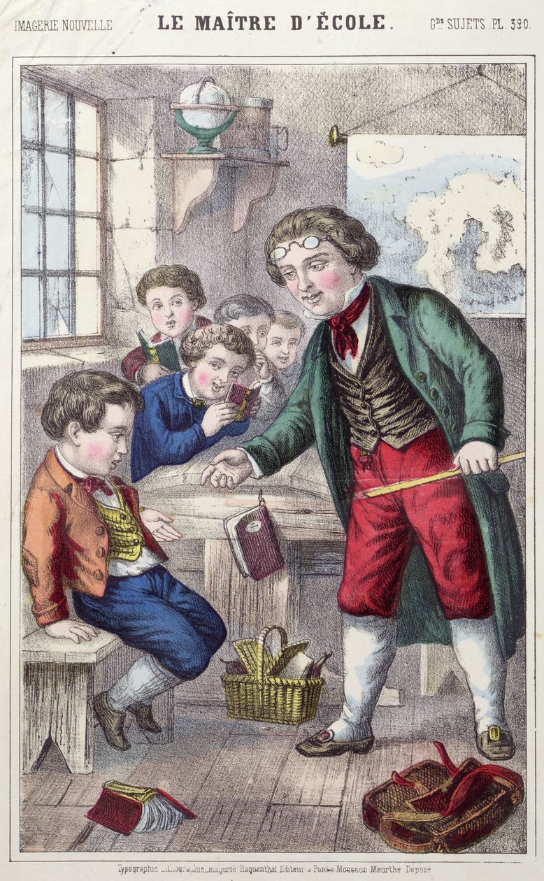 Il maestro di scuola, c.1860-70 da French School