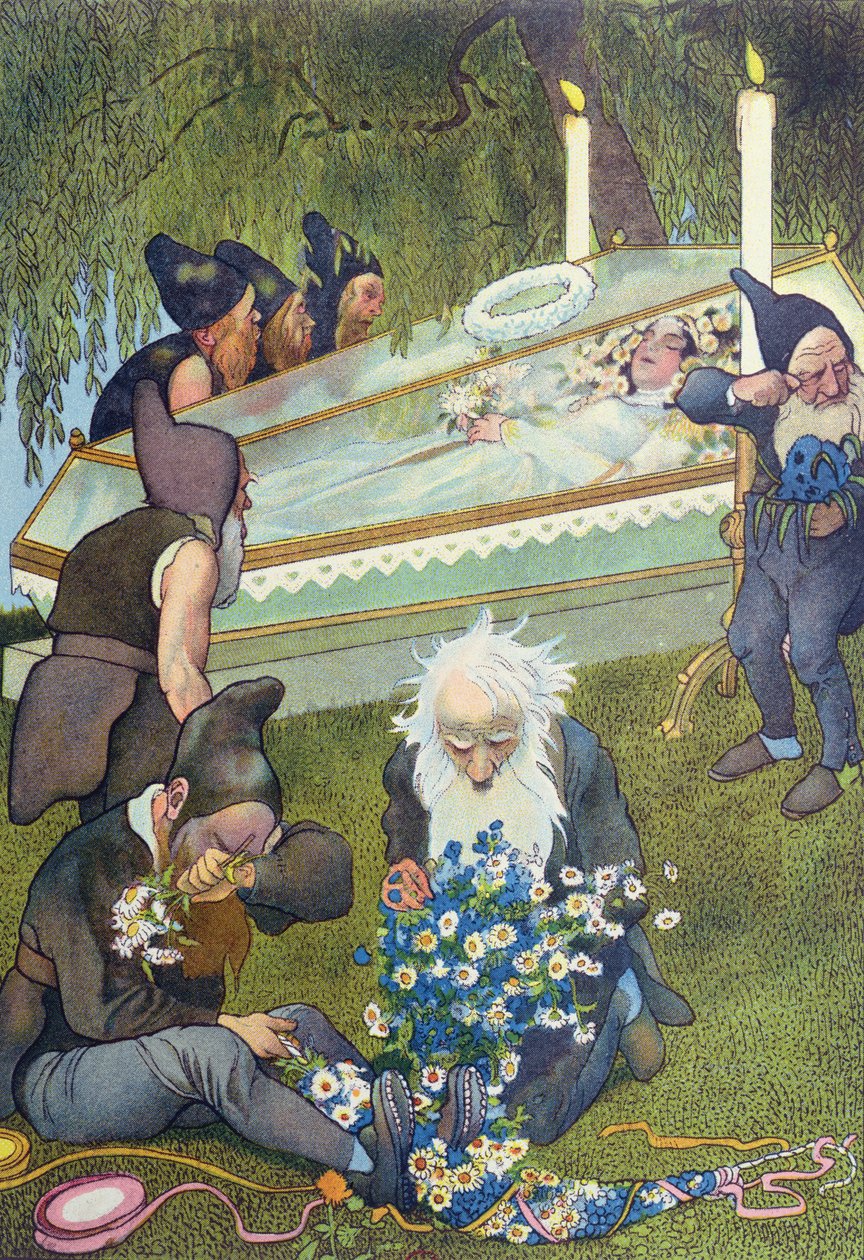I sette nani in lutto per Biancaneve, 1911 da French School