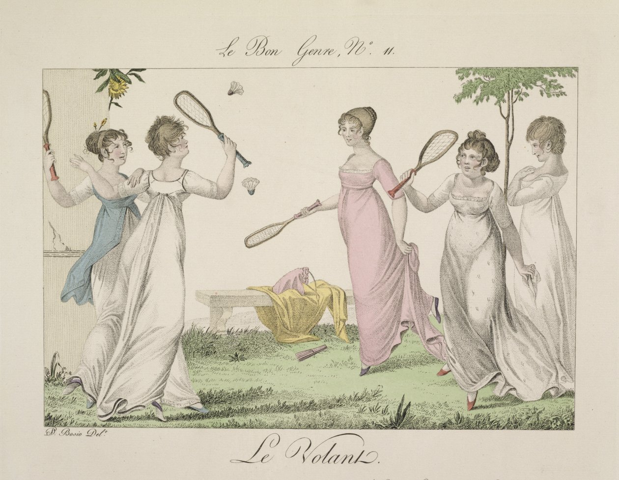 Il volano, tavola 11 da Le Bon Genre, 1802 da French School