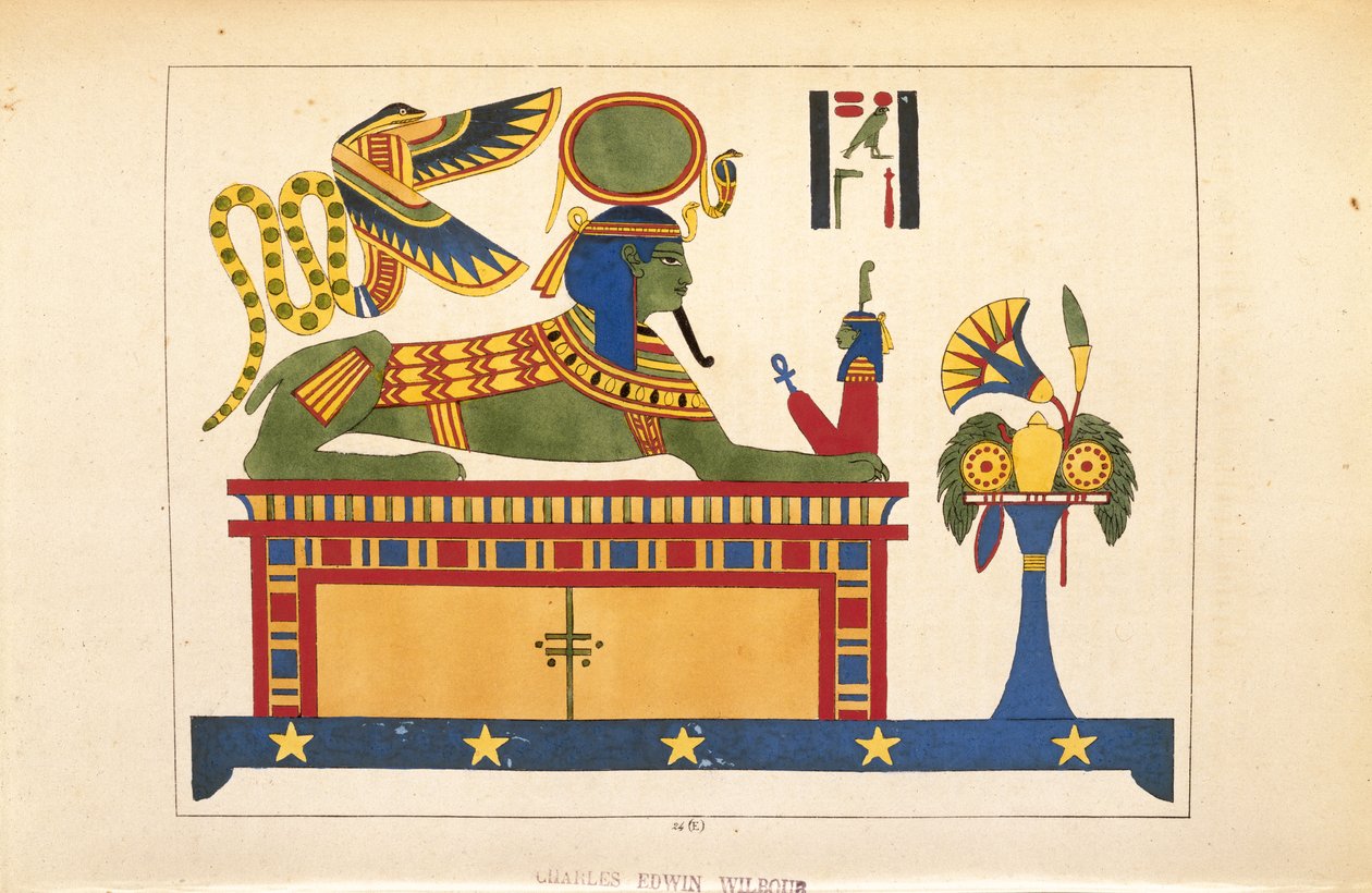 La Sfinge, illustrazione da Pantheon egyptien: collection des personnages mythologiques de l