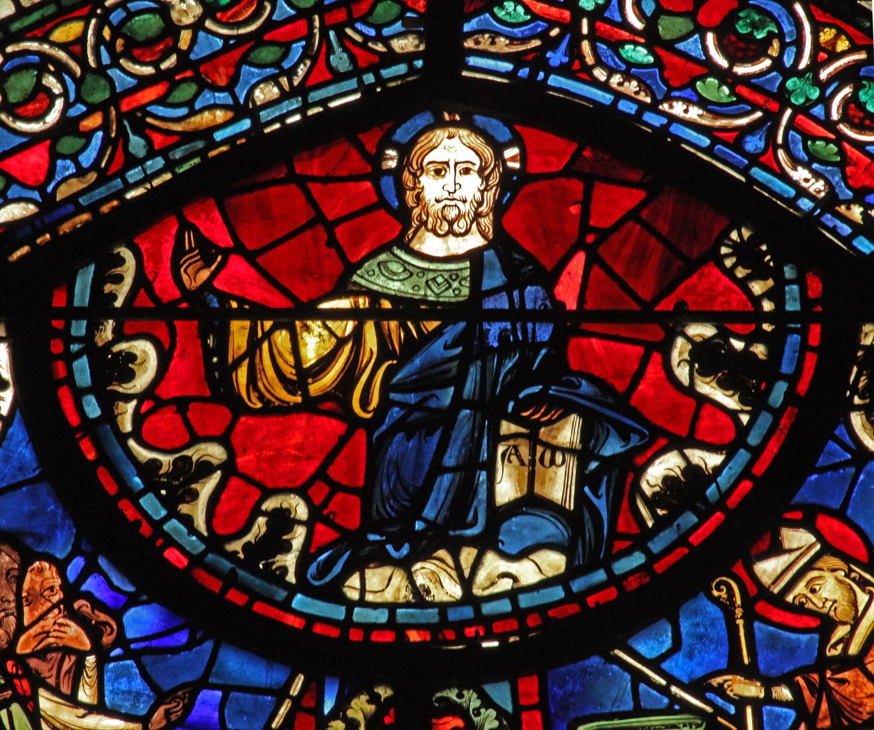 La finestra di San Lubino: Cristo - Benedizione da French School