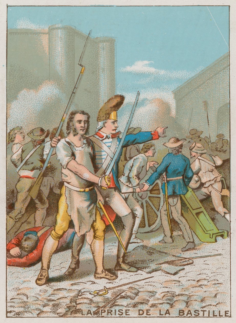 La presa della Bastiglia (cromolitografia) da French School