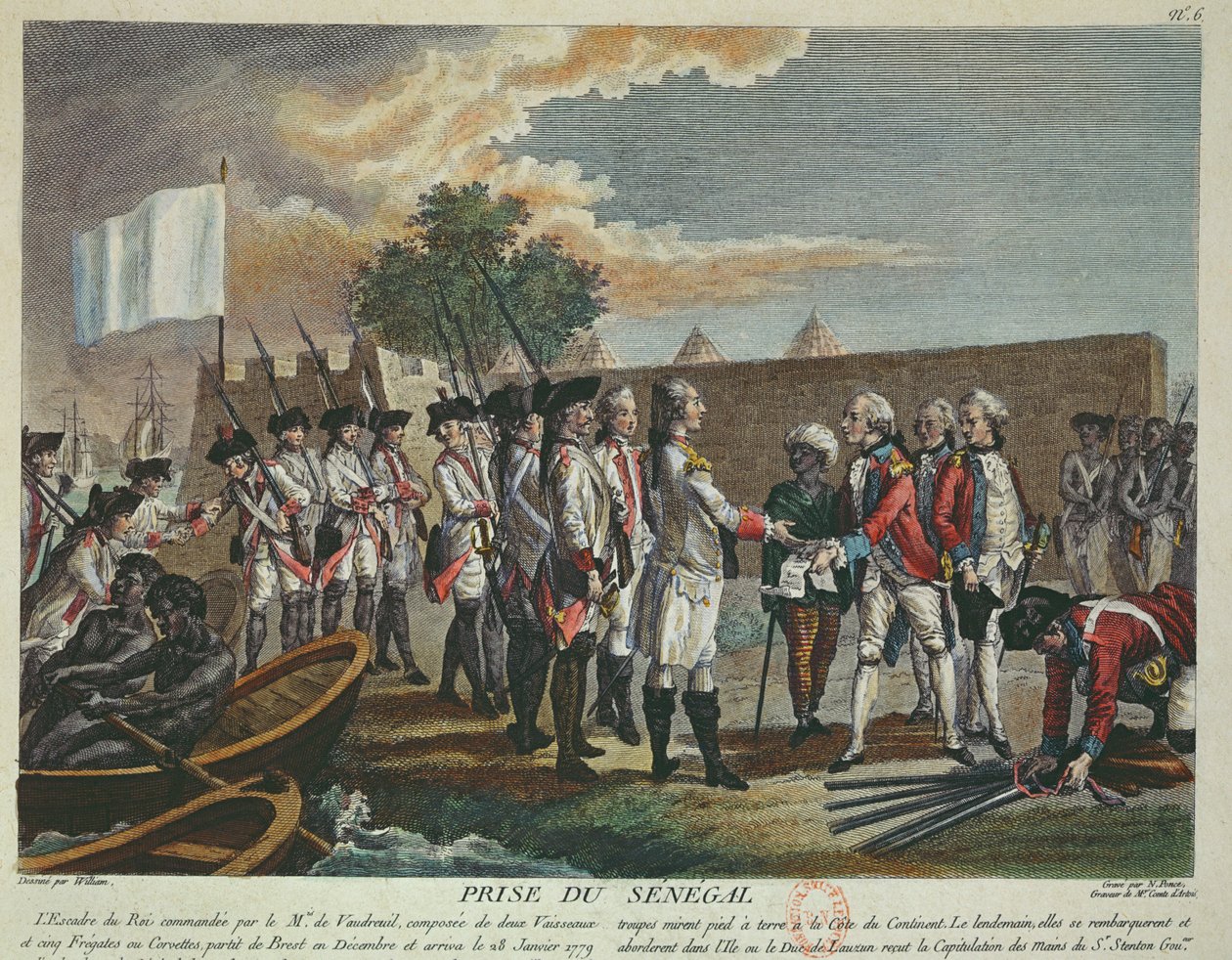 La presa del Senegal da parte dei francesi nel 1779 durante la guerra d